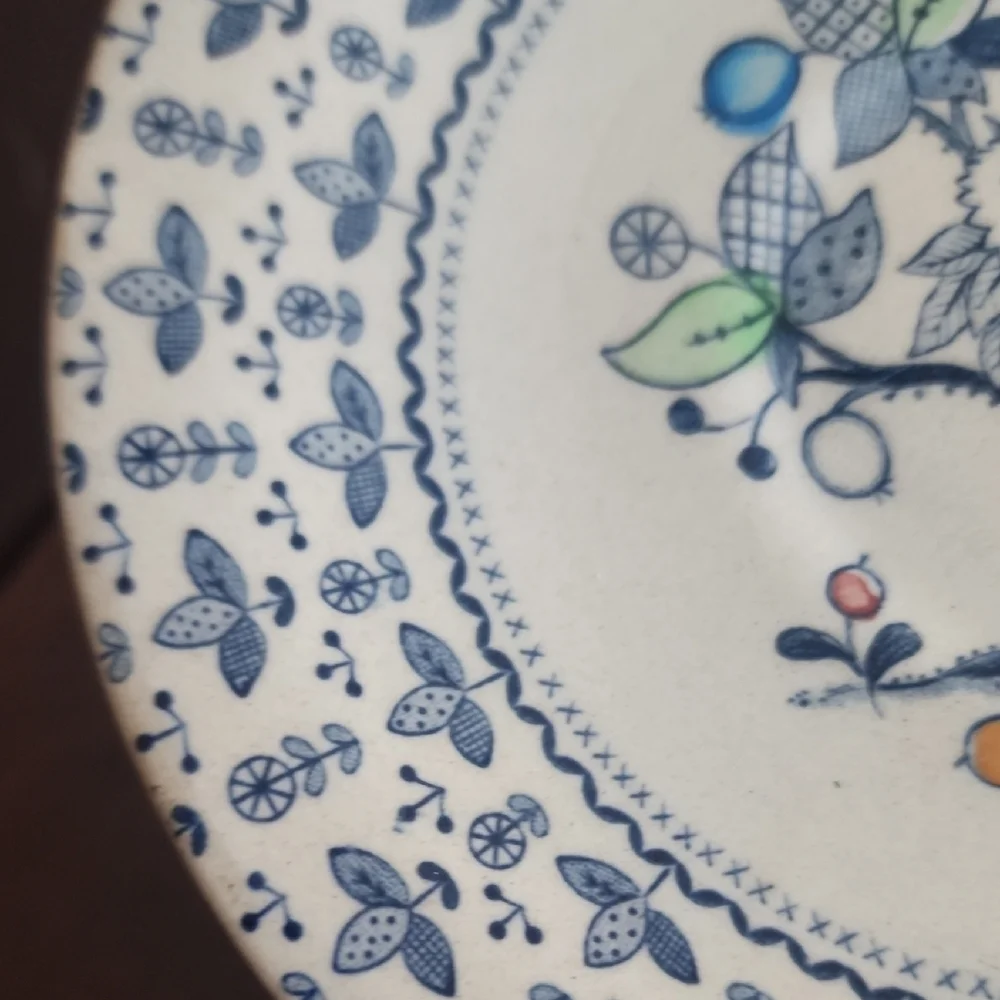 Sugar & Spice Owl Plates Set of 7 | 6” Vintage Folk Art Dessert Plates